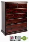 TALLBOY BANKSIA FULLY CONSTRUCTED TIMBER 90cm CHEST OF 6 DRAWER IN WALNUT
