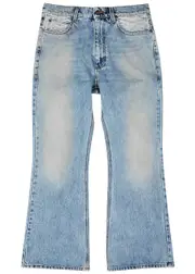 Erl Patchwork Stars Flared Jeans - Light Blue - L L