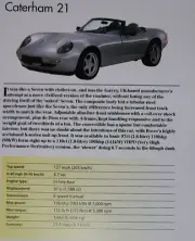 Caterham 21 Car Picture Out of Print Spec Article Sheet Wall Art Decor