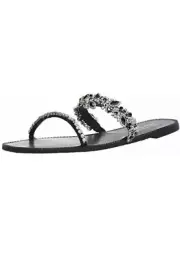 Badgley Mischka JENELLE CRYSTAL EMBELLISHED SANDAL Size 8 1/2