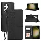 For Samsung Galaxy S24 Ultra S23 S22 Plus Note20 Leather Wallet Card Case Cover