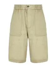 linen deck shorts 46 green