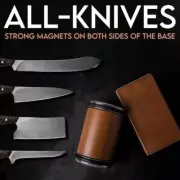 2-in-1 Magnetic Knife Sharpener & Holder Kit – Diamond Stones, 15° & 20° Angles
