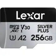 Lexar Professional 256GB Silver Plus MicroSDXC Memory Card
