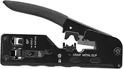 RJ45 Crimp Tool, Pass Through Crimper 6P 8P for Ethernet Cable, RJ11 RJ12 Cat5 Cat6 Cat7