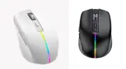 Wireless Bluetooth Mouse, Multi-Device Rechargeable Silent 6-Button Mouse Tri Mo