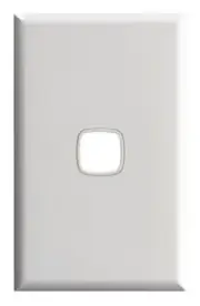 8x HPM EXCEL SERIES SWITCH COVERPLATES 1-Gang Clip On Mounting, Matt White