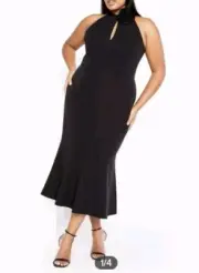 City Chic Medium Dress Iliana Black Maxi Plus Size 18