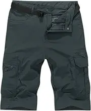 [Tianerhay] Mens Quick Dry Cargo Shorts Water Resistant Lightweight Casual Outdoor Sports Fishing Hiking Shorts