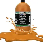Golden Ochre Acrylic Ready to Pour Pouring Paint – Premium 64-Ounce Pre-Mixed Water-Based - for Canvas, Wood, Paper, Crafts, Tile, Rocks and More