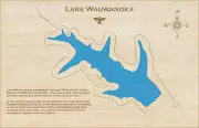 Lake Wauwanoka, MO - Laser Cut Wood Map | Wall Art | Made to Order