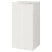 SMÅSTAD / PLATSA wardrobe, white/white, 60x57x123 cm