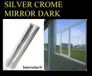 24" x20' Home Window Tint Silver/Black Film Crome Mirror Stop Heat 2ply 05% Dark