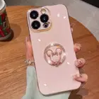 For Samsung Galaxy A14 A13 12 A73 A54 A34 A24 Luxury Rhinestone Ring Holder Case