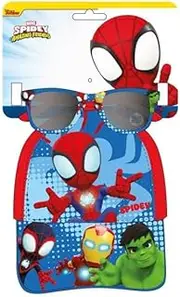 [CERDÁ LIFE'S LITTLE MOMENTS] Spidey Hat with Sunglasses Set for Children - Spider-Man Baseball Cap and UV Protection Glasses, multi-coloured, One size