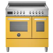BERTAZZONI Pro 900mm Cooker 5 Zone Induction, Electric Double Oven - Yellow PRO95I2EGIT