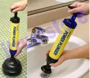 Powered Plumbing Sewer Sink Shower Drain Trap Cleaner Large & Small Plunger Tips