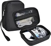 ProCase Carrying Case for Portable Nebulizer Travel, Handheld Nebulizador Machine for Adults Kids, Hard Storage Bag with Pocket for Chamber Inhaler Spacer Asthma Medicine Kits [Case ONLY] -Black