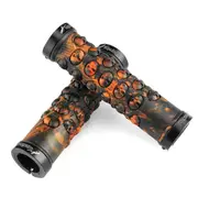 Rubber Bicycle Grips Sets for MTB Bike Handlebar Anti-Skid Handlebar Cover Bicycle accessories Orange_HY-702EP