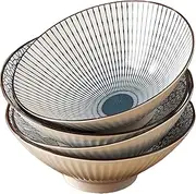 38 Oz Ramen Bowl, Large Cereal Bowls, Soup Bowl, Noodle Bowl, Ceramic Ramen Bowl Set of 4, 8 Inches