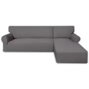 Sectional Couch Covers 2pcs Spandex Non Slip Sofa Covers with Elastic Bottom f