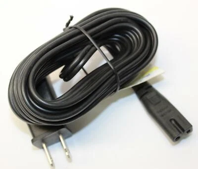 Power Supply Cable 2-Slot Polarized Cord Replacement for DVD VCR Boom Boxes