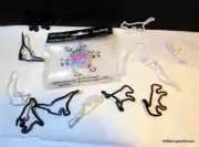 Rubber Band Shapes Dog Cat Black White 12 pack Shaped Rubber Bands silicone 5yr+