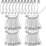 200 Pcs Curved Safety Pins 2 Inch Quilting Basting Pin Bent Safety Pins for Quick Basting Knitting and Quilting, Silver