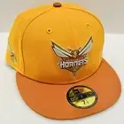 New Era Charlotte Hornets Gold Rust 2-Tone 59FIFTY Fitted Hat Cap 7 1/4 NBA