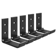 Geekria Foldable Wall Mount Headphones Holder Stand (Black / 5 Pcs)