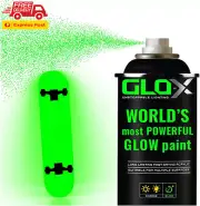 GLO-X Glow in the Dark Spray Paint (300Ml Can) - Clear Spray Paint - Glows Green