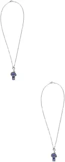 [OATIPHO] 2pcs Mushroom Crystal Necklace Crystal Mushroom Natural Pendants Locket Mushroom Crystal Pendant Wire Wrapped Natural Mushroom Jewelry A Necklace Natural Crystal Girl Accessories