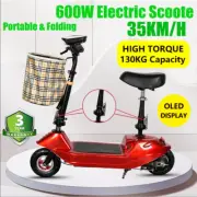Electric Scooter for Teen Adult 600W 35km/h Foldable Portable E-Bike E-Bicycle