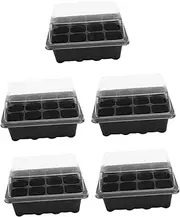 ORFOFE Pack Xxcm Plastic Sprouter Trays Cell Growing Trays Lids for Bonsai Gardening