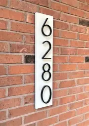 5 Inch Floating House Number, Mailbox Door Numbers Sign Metal Modern Black Mat