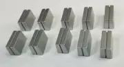 Vestax Fader knob , Rectangle Silver PMC PCV Mixers - Set of 10 pieces