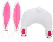 HOOTNEE Cute Easter Bunny Wreath Accessory Rabbit Ears Tail Set DIY Decorations for Home Festive Decor