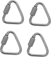 Heavy Duty Carabiner Clip Safety Locking Mechanism Triangle Quick Link Connectors for Outdoor Activities
