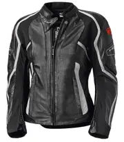 Held Namiko Women's Motorcycle Leather Jacket, black-white, Size 34 Black White