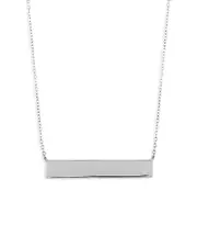 Bloomingdale's Fine Collection Engravable Bar Pendant Necklace in Sterling Silver, 18