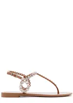 Aquazzura Almost Bare Embellished Rubber Sandals - Pink - 40 (IT40 / UK7) 40 (IT40 / UK7)