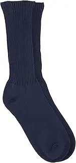 [Jefferies Socks] Little Girls' School Uniform Seamless Toe Crew Sock (Pack of 6)