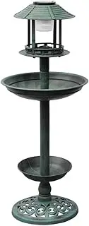 VRAXO Bird Bath/Feeder with Solar Light -2.85KG,40537