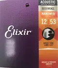 Elixir 11052 Nanoweb 80/20 Bronze Acoustic Guitar Strings UPC 733132110520
