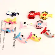 10 pcs Assorted Flat Back Cartoon Airplanes Resin Embellishments Decors 2-3cm