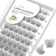 Lash Clusters DIY Eyelash Extensions,72 Clusters Lashes D Curl,Reusable Lash Clusters Extensions Individual Lashes Cluster DIY Eyelash Extensions at Home. (A02(D8-16mm))
