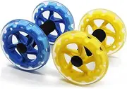 Abdominal Fitness Exercise Device for Men Women Yellow Tummy Shaping Wheel for Core Strengthening Non Slip Handles Stable Dual Wheel