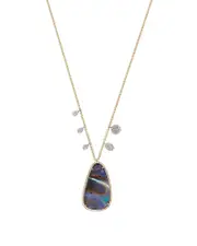 Meira T 14K Yellow Gold Opal & Diamond Pendant Necklace, 18
