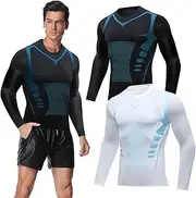 [Ronronner] Pack of 2 2024 Ionic Shaping Vest, Ionic Shaping Men's Undershirt, Body-shaped, Breathable Ice Silk Fabric, Sportswear for Men