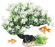 FOMIYES Simulated Tree Fish Tank Decoration Aquatic Water Floating Fish Tank Decorations Desktop Bonsai Tree Aquarium Decorations Plant Fish Tank Tree Decoration White Bonsai Tree Resin